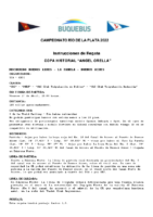 Instrucciones de Regata – Copa Angel Orella 2022