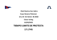 Tiempo limite de protesta 13-03-Copa Horacio Petersen