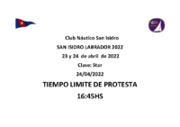Tiempo limite de protesta 24-04- Star